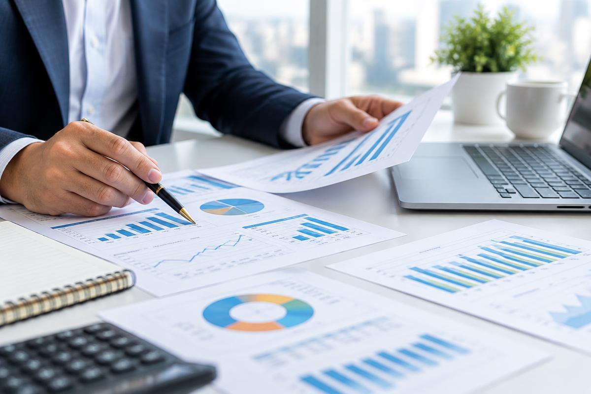Financial analysis and budget review at a working desk